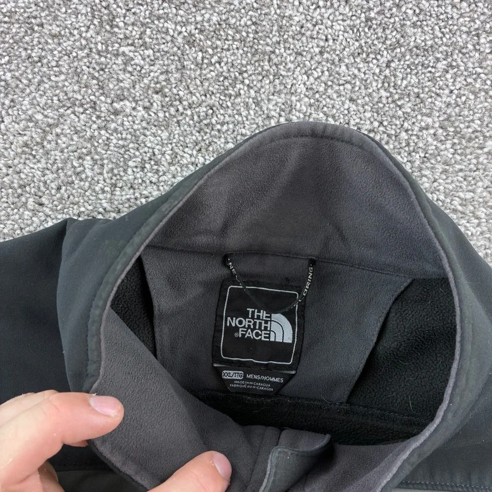 The North Face Apex Bionic Jacket Mens 2XL Gray Black Soft Shell Full Zip